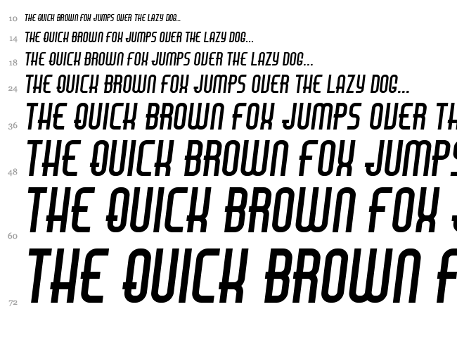 Air Americana font waterfall